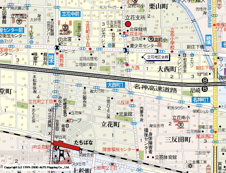 Fbm研究会 訓練会案内 各訓練会案内地図 立花地区会館